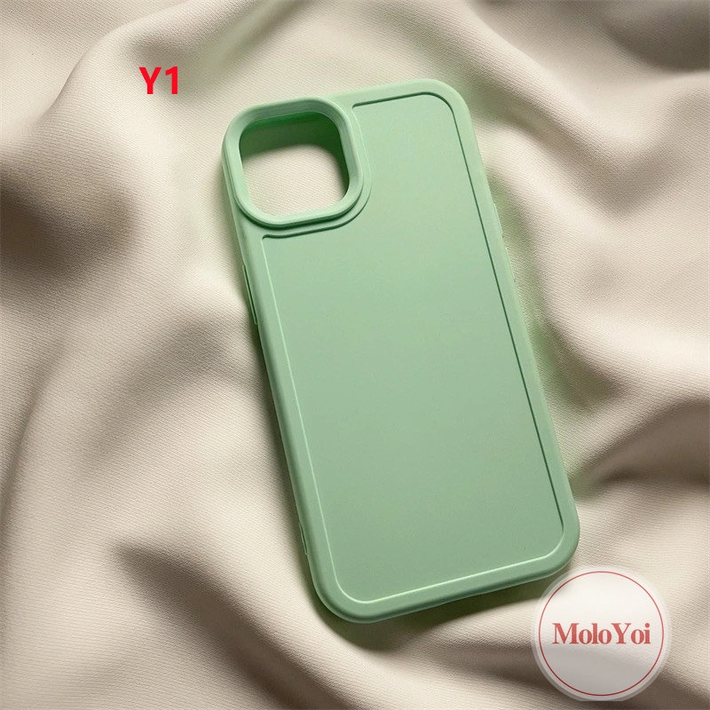 Soft Case Pelindung Penuh Warna Macaron Matte Polos Untuk iPhone 7 8 Plus 14 13 11 12 Pro MAX 11 7plus XR 8plus X XS MAX