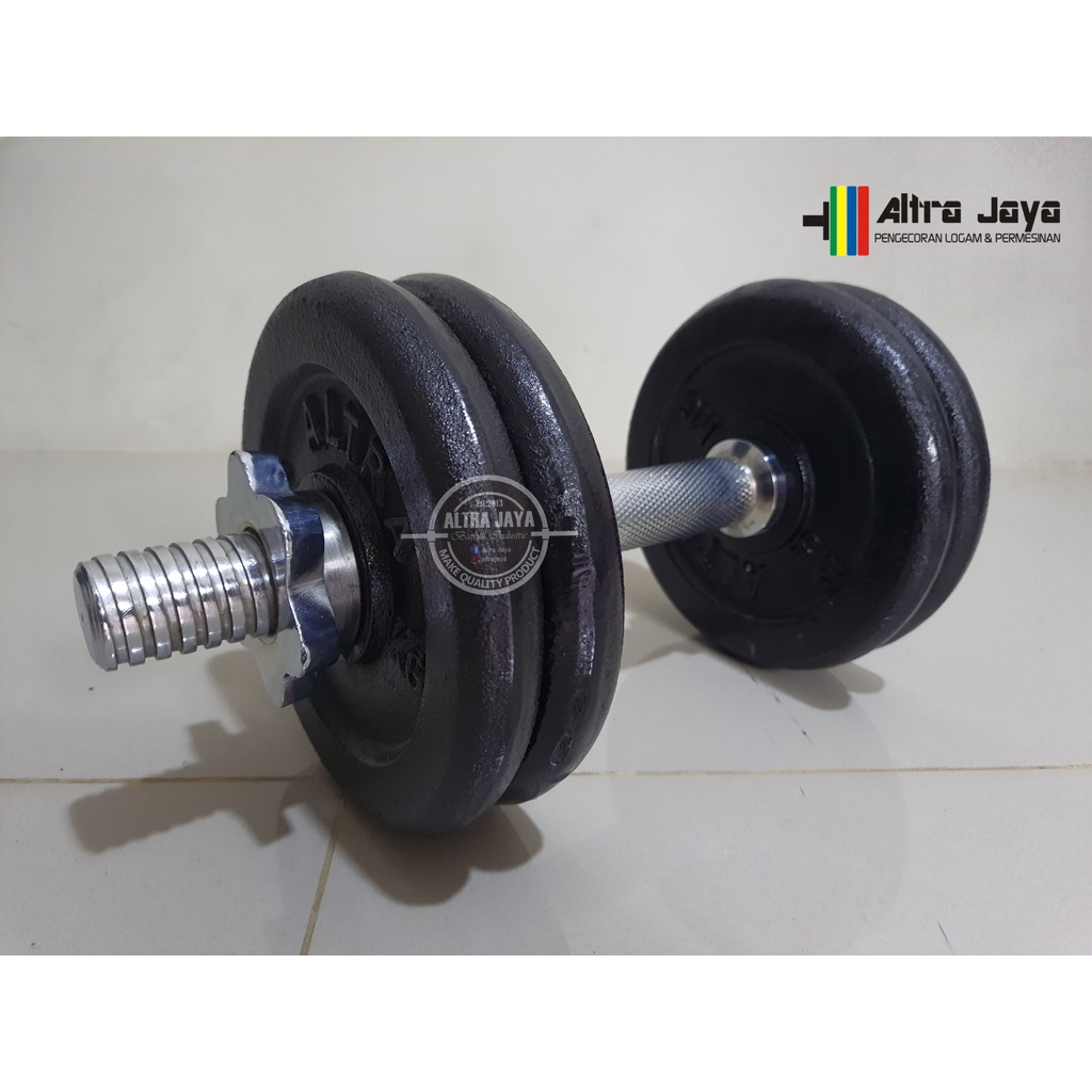 fitness barbel 10kg stik 35cm stick barbell pendek dumbbell set dumbel
