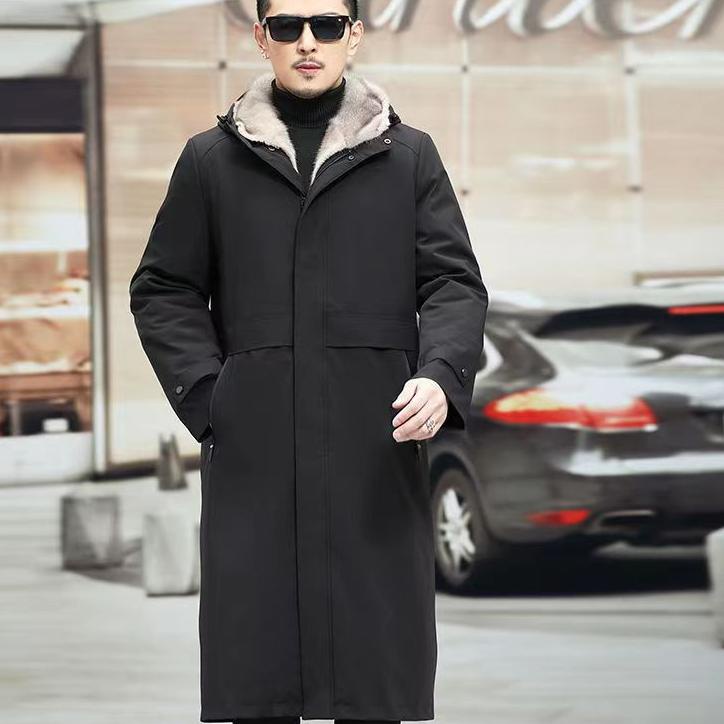 Langsung Atc jaket bulu pria/jaket jubah pria tebal pria musim dingin/jaket hangat/long coat/jaket j