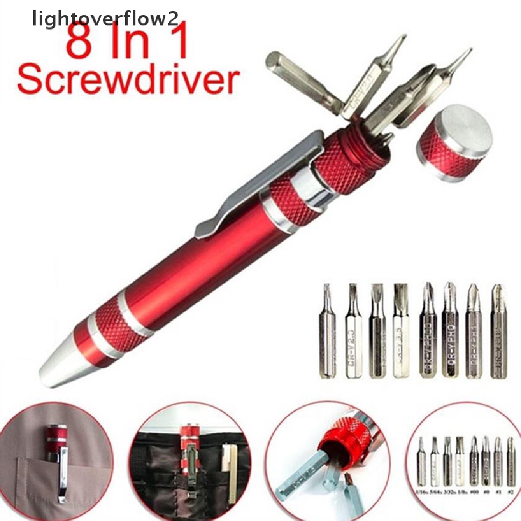 (lightoverflow2) 8 In 1 Pen Obeng Mini Presisi Untuk Reparasi (ID)