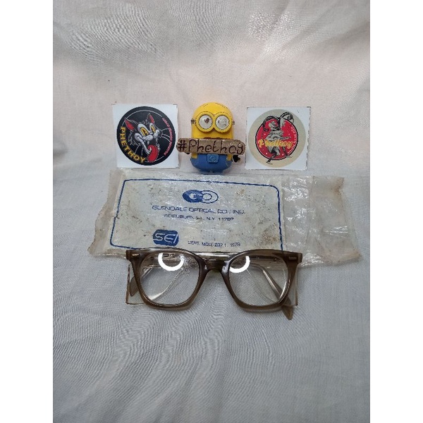 frame kacamata sayap glendale eye suglesses lawas go safety bouton ao usa jadul vintage american opt