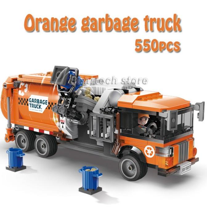 Lego Mainan Balok Susun Truk Sampah Hijau Untuk Hadiah Anak Storraysaa