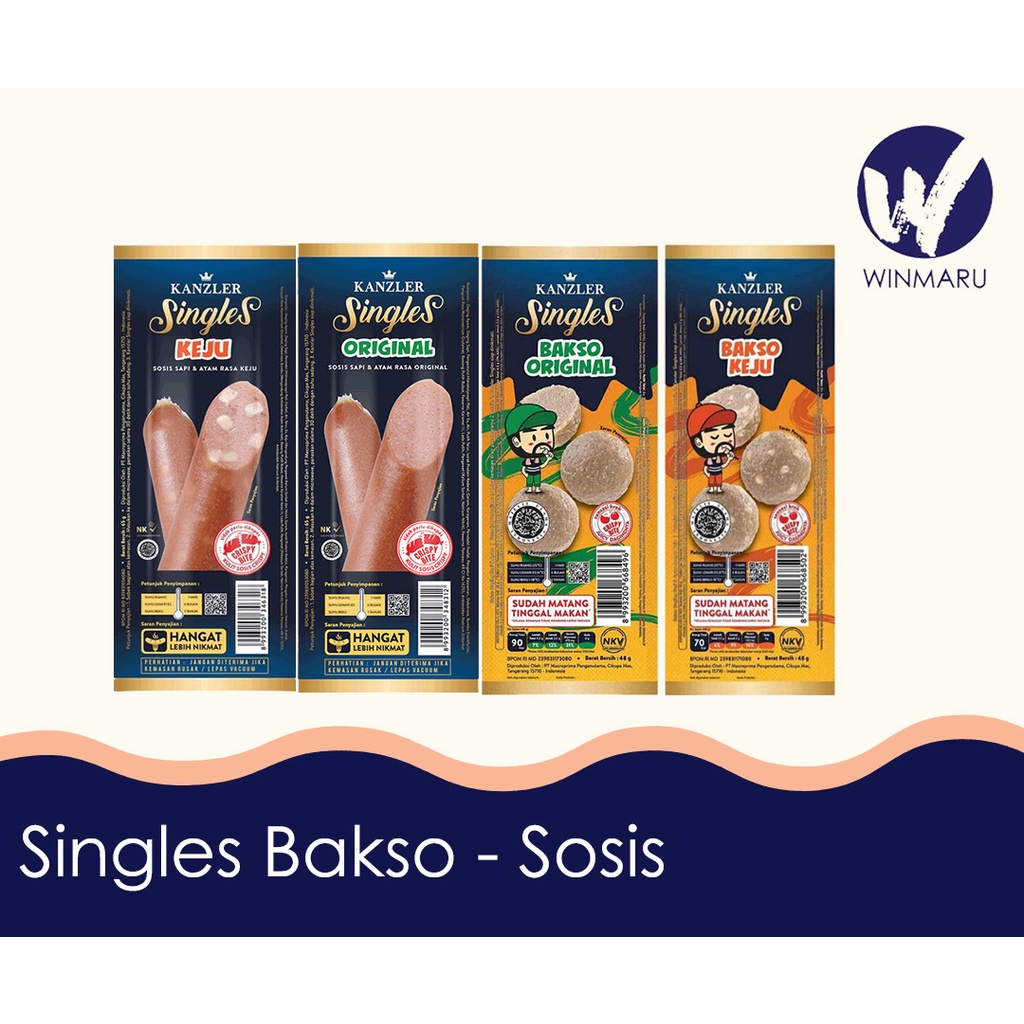 Jual Kanzler Sosis Bakso Singles Original Keju Shopee Indonesia