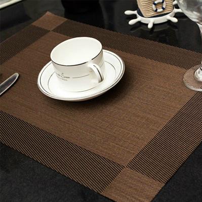 Placemat Kotak / Tatakan Meja Makan Anti Slip Panas / Dekorasi Meja