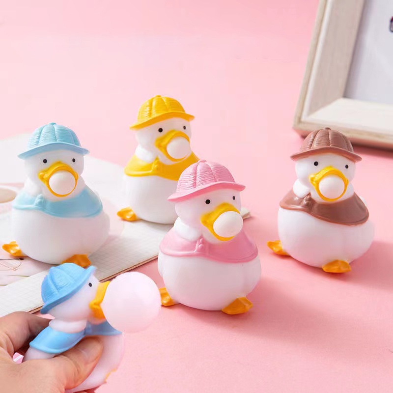 【WZ014】Mainan Bebek Spit Bubble Gaon Xdinary Heroes Pop It Squishy Karakter Karet Silikon/Mainan Duck / Mainan Bebek / Mainan Karakter