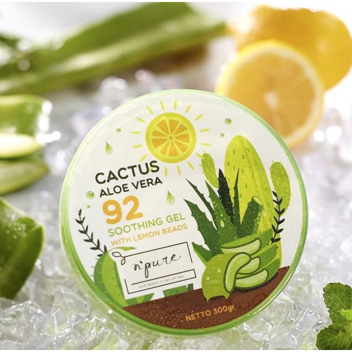 B26 N'PURE 300gr cactus aloe vera soothing gel shooting murah termurah npure bpom asli original melembabkan mencerahkan tubuh wajah badan lidah buaya