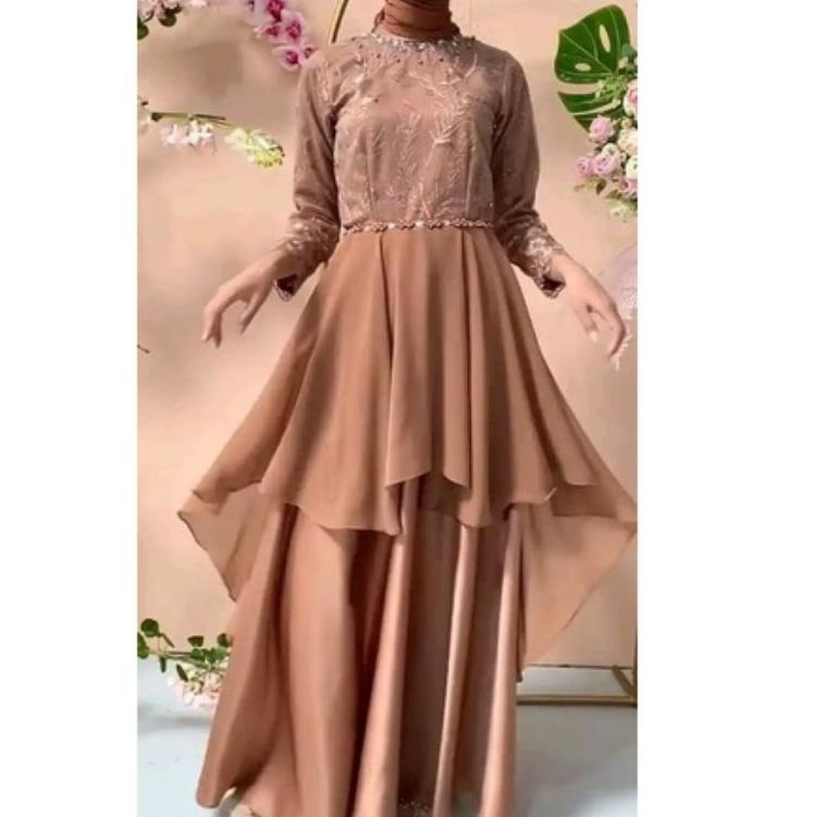 Murah GAMIS 10 LOOK TRENDING ( READY JUMBO ) GAMIS PESTA TERBARU / GAMIS BRUKAT TERBARU 2022 / MEWAH