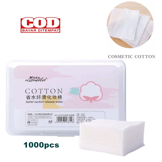 Lameila Cotton Pad Kapas Toner 1000pcs Kapas Pembersih Make Up Kapas Toner Kapas Kecantikan Kuat dan
