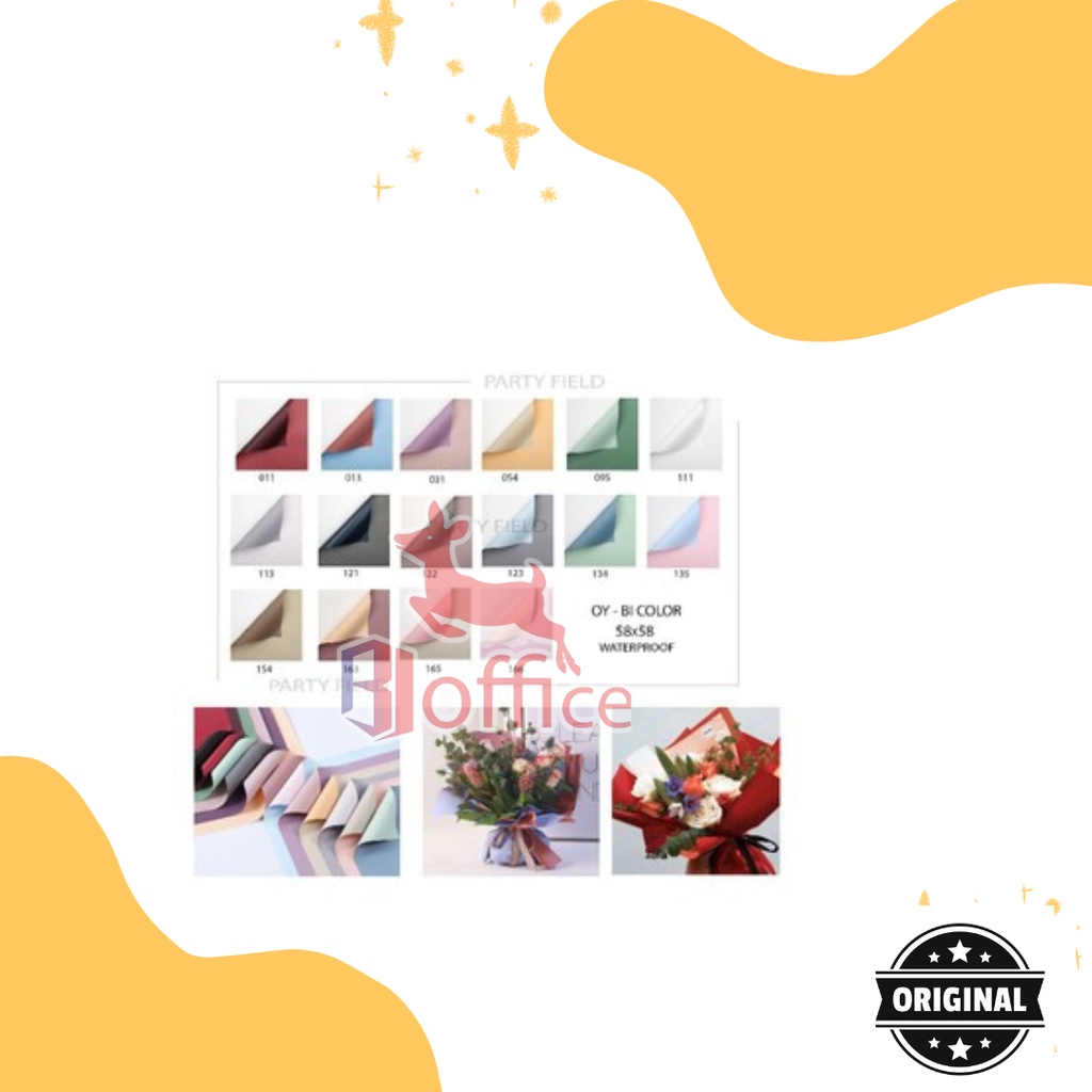 

Flower Wrapping Kertas Buket List Gold V-Tec Cellophane Florist 58 x 58 Cm Per Pcs