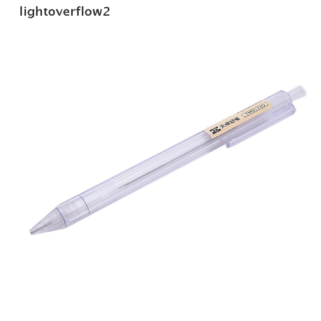 Lightoverflow2 Pensil Mekanik Otomatis 0.5mm Bahan Plastik Transparan Untuk Stationery Anak