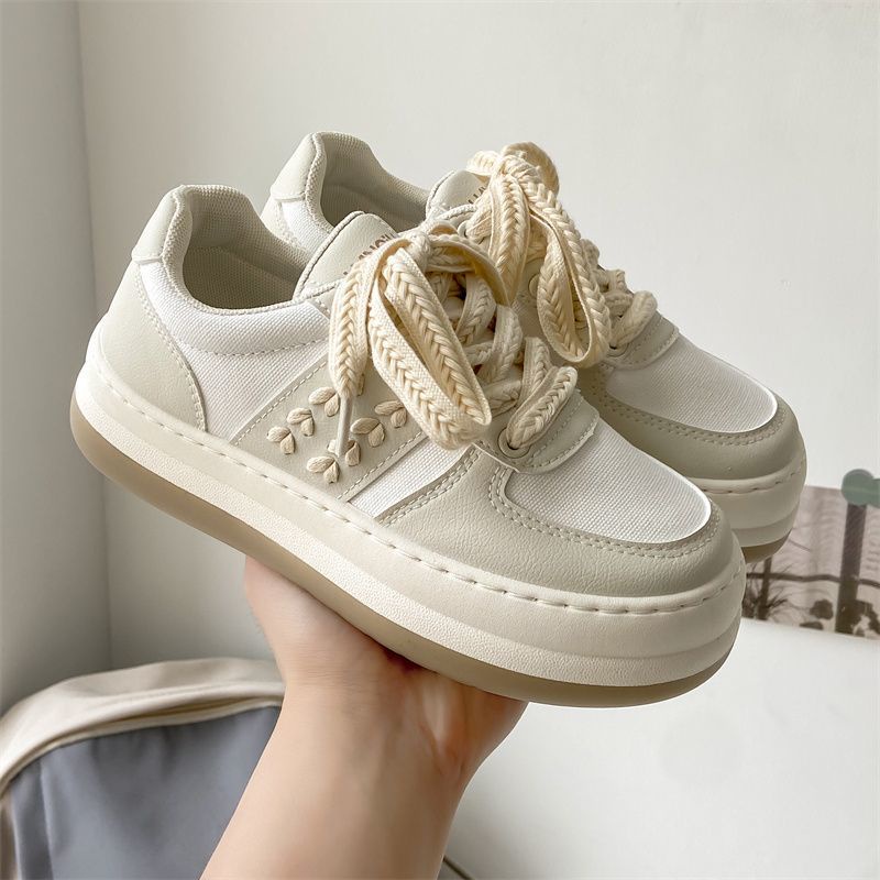 M Footwear - Sepatu Sneakers Casual Wanita Import - CSG6149 Cream