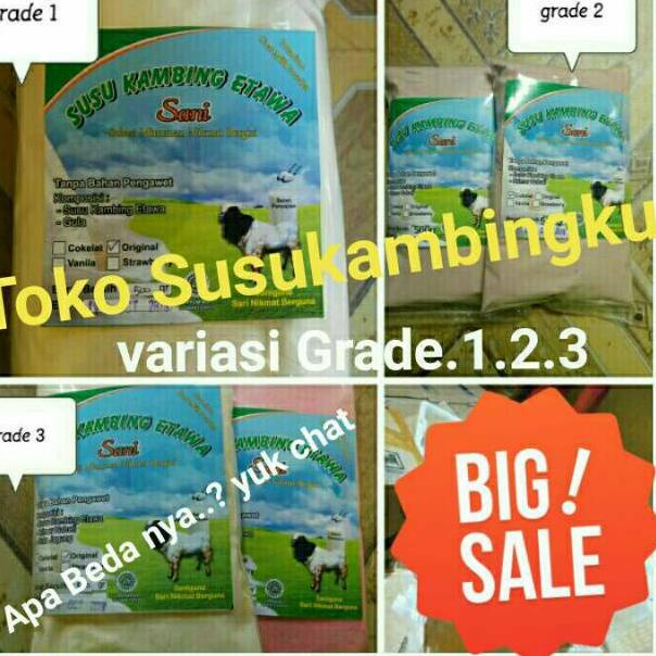 

puqy806 Paket susu kambing etawa Grade 1 2 3 200gr aluminium foil polos Maklon bubuk rxib873
