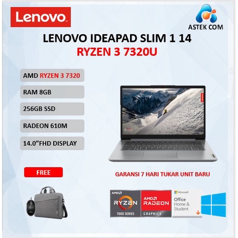 LENOVO IDEAPAD SLIM 1 14 RYZEN 3 7320U RADEON 610M