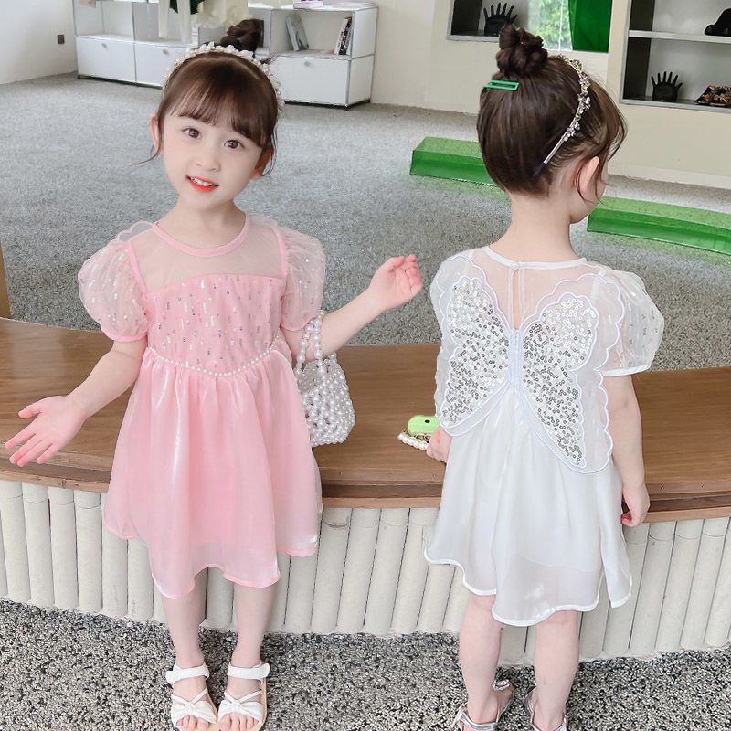 [PRINCESS KESLI] SIZE(90-140) Dress Pesta Kupu-kupu Anak Perempuan Dres Anak Cewek 1-8tahun kado Ulth anak Perempuan