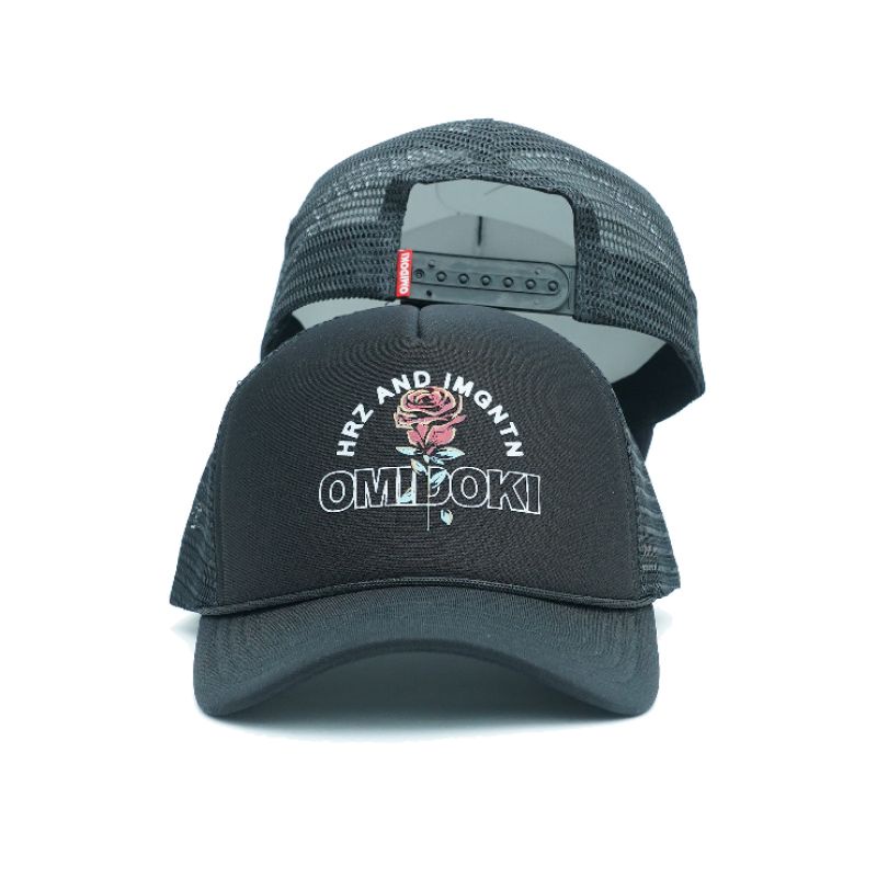 Omidoki Trucker Hat Hitam Rose