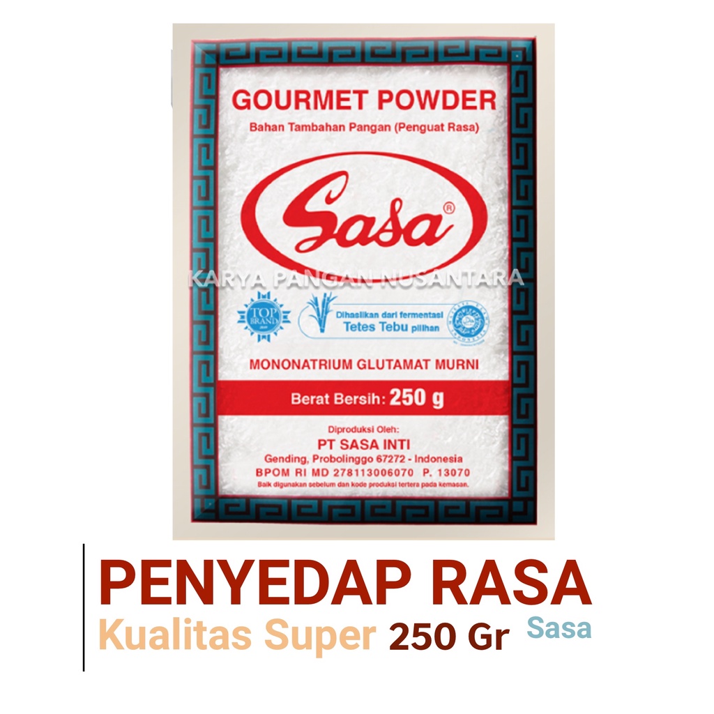 

SASA PENYEDAP RASA 250GR MICIN GOURMET POWDER MSG KUALITAS SUPER 250GR