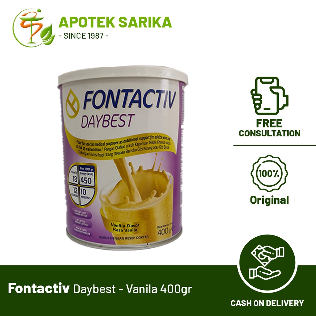 

Fontactiv Daybest 400 Gr Vanila / Susu Nutrisi Bagi Orang Dewasa dan Penderita Diabetes