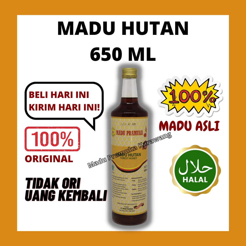 

MADU ASLI MADU ORIGINAL MADU PRAMUKA HUTAN 650 ML