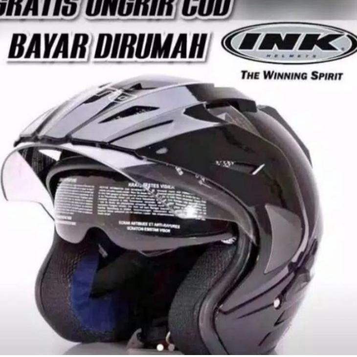 NEW261SGW HELM INK DOUBLE VISOR ( GRADE ORI )  MERK BMT GARANSI  BUSA TEBAL BER SNI Aneka produk