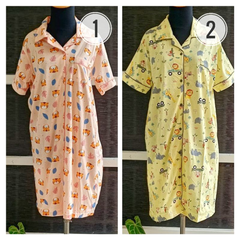 Piyama Daster/Daster Piyama Full Kancing Anne Claire - LD 104