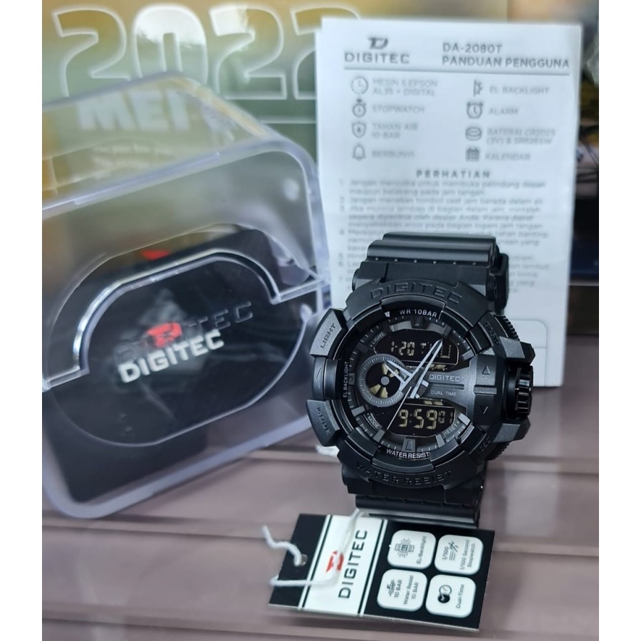 JAM TANGAN PRIA DIGITEC DA 2080T DA-2080T ORIGINAL ANTI AIR