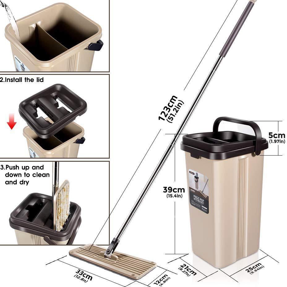 Lagi Promo--Laris_Unik Alat Pel Lantai Praktis -Ultra Mop Briny Small Khaki Alat Pel/Spin Mop/alat p