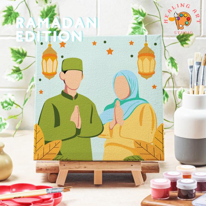 

Painting by number Kit Lukisan Salam Ramadhan Hampers Lebaran Art set