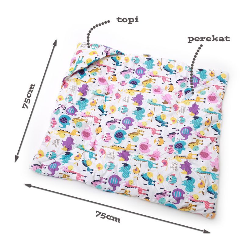 Selimut topi bayi - baby blanket hoodie blanket baby / Kado lahiran bayi