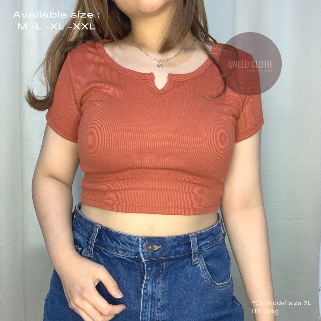 Jual Uneed Cloth Crop Top Jumbo Baju Crop Kaos Wanita Kaos Crop