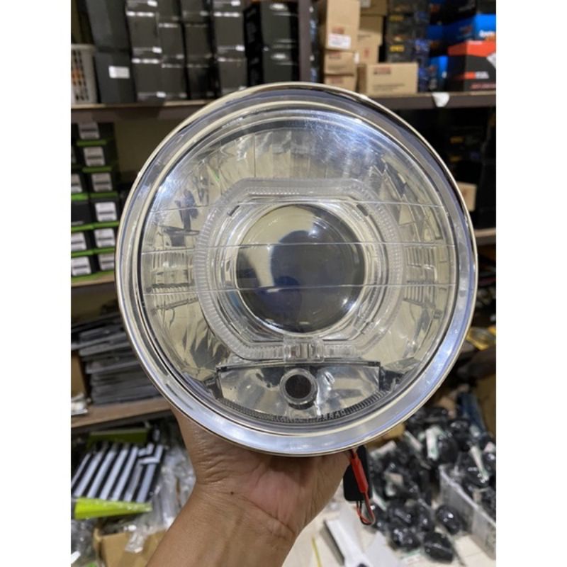 lampu depan TIGER LAMA tiger barong Rx-king Tiger lama 7inch set lampu biled projector ukur 2,5inch 