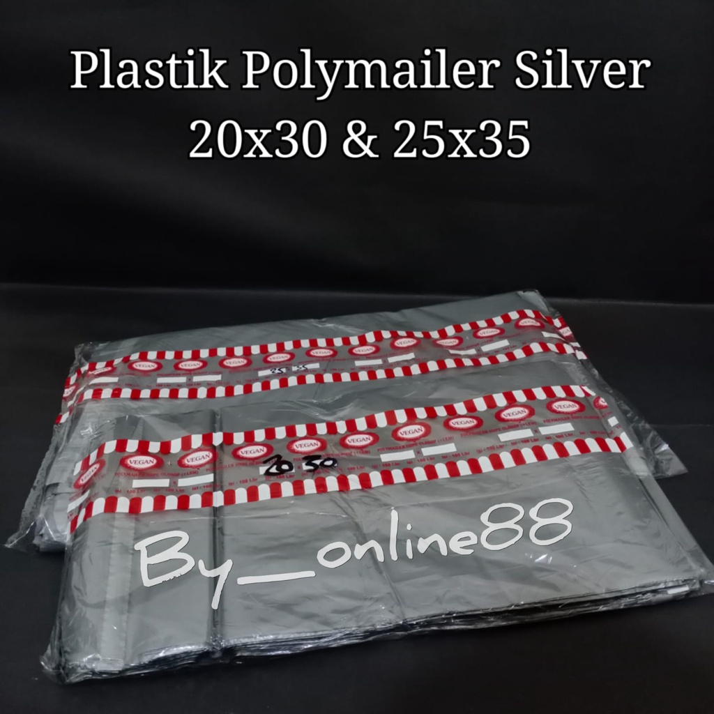 

Plastik POLYMAILER SILVER / Plastik Packing @100lbr