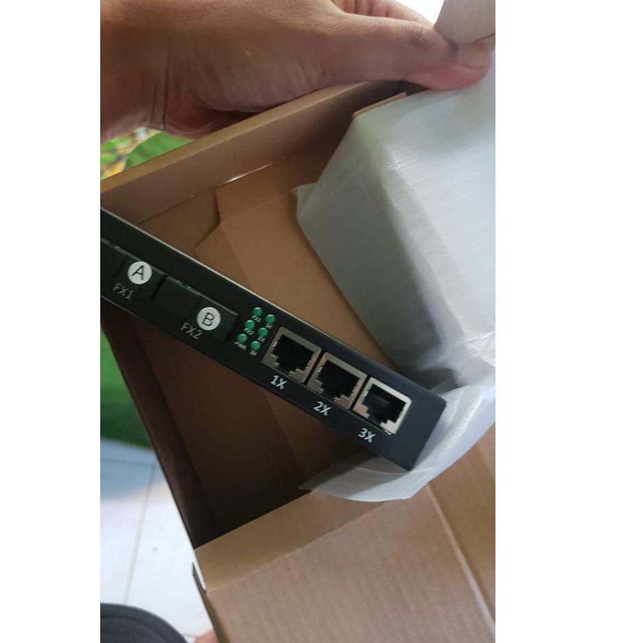 Spesial Terbaru AIRPO CM2F3E MEDIA CONVERTER 2 FIBER 3 ETH  HS