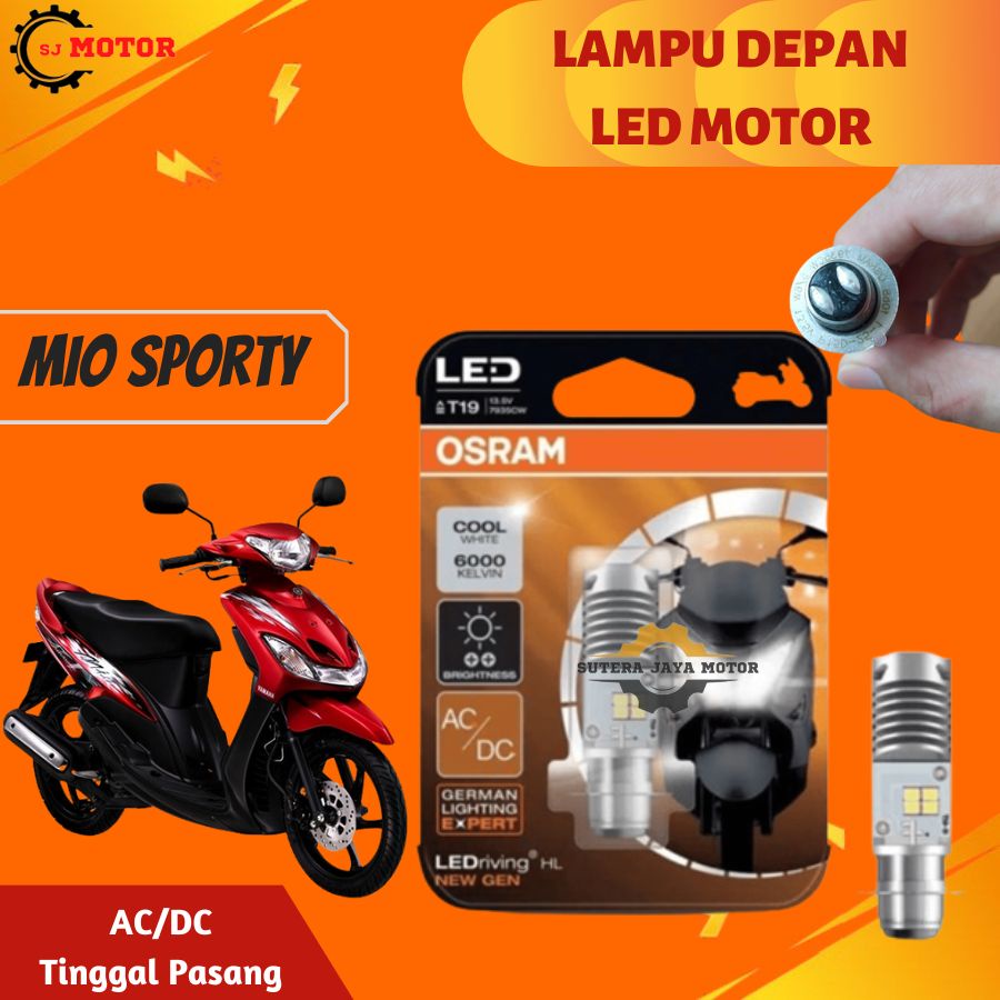 LAMPU DEPAN LED MOTOR YAMAHA MIO SPORTY OSRAM LAMPU UTAMA MIO AC/DC