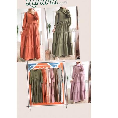 Termurah LUNARA MAXY/ Gamis Susun Polos Ruffle/ Gamis Canda Susun Bahan Adem/ Dress Susun Rempel/ Ga