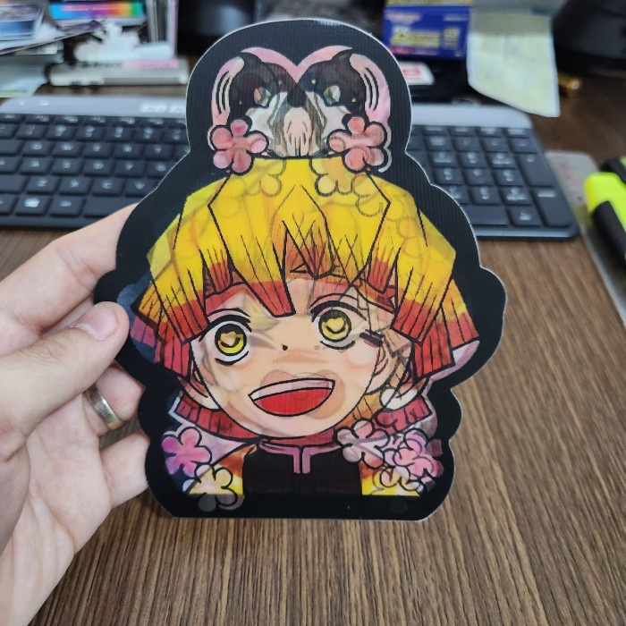 

STIKER 3D MOTION LENTICULAR ANIME - D0027 - Demon Slayer - Zenitsu