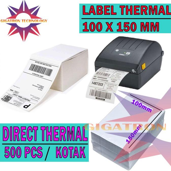 SALE Kertas Thermal 100x150 mm 500 Pcs Label Barcode Label Thermal 100x150