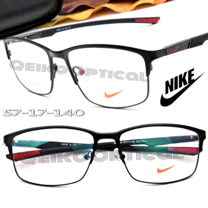 Kacamata Frame Pria Titanium Nike NK7793s57 Col.01-1 BLK/R Model Elegan Sporty