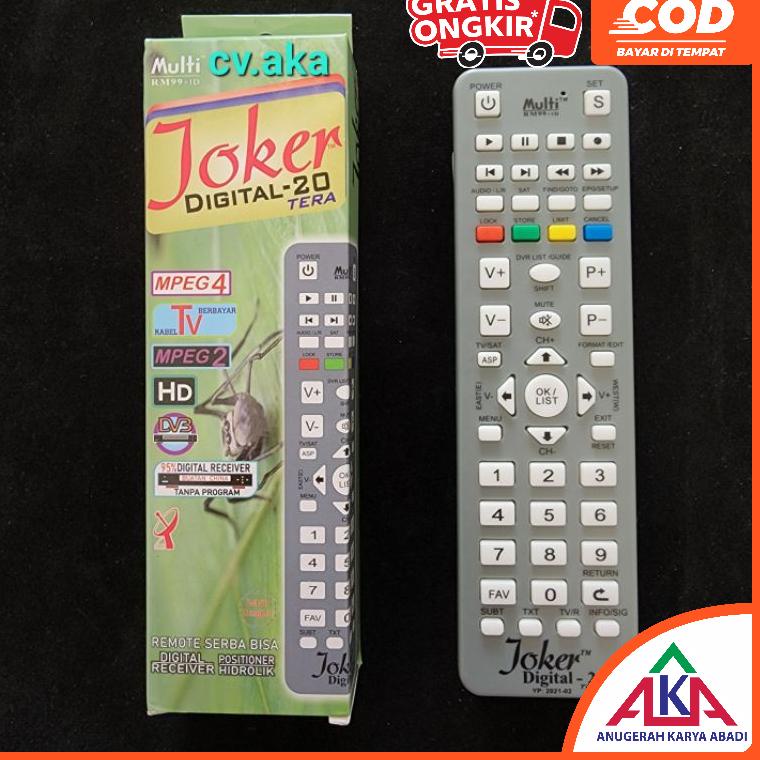 [Art. Z8] Remot Set top Box Joker Digital 19 / 20 Receiver Multi STB / TV Kabel /Parabola dll