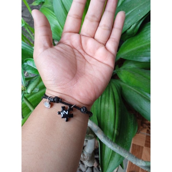 [COD]SEPASANG GELANG MAGNET PUZZLE INISIAL HURUF