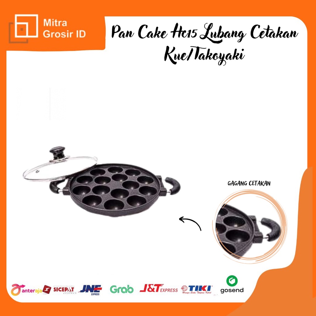 PAN CAKE HC15 LUBANG CETAKAN KUE/TAKOYAKI