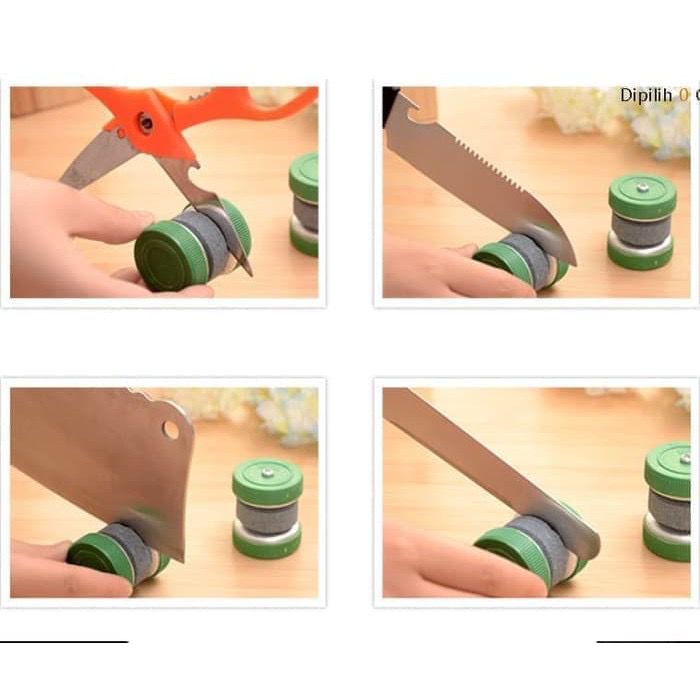 Pengasah Pisau Asah Pisau Asahan Pisau Gunting Model Roda Putar Bulat