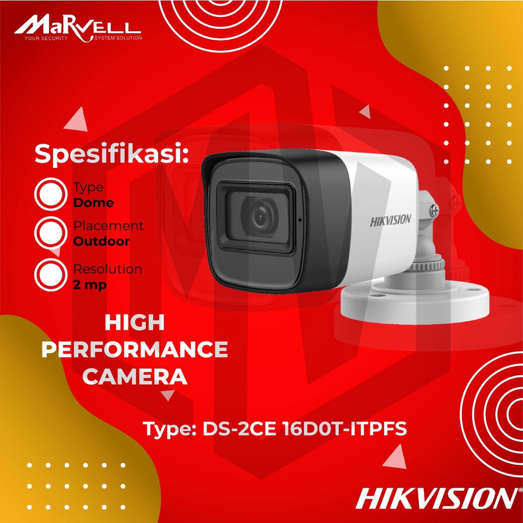 CAMERA CCTV HIKVISION 2MP OUTDOOR DS-2CE16D0T-ITPFS