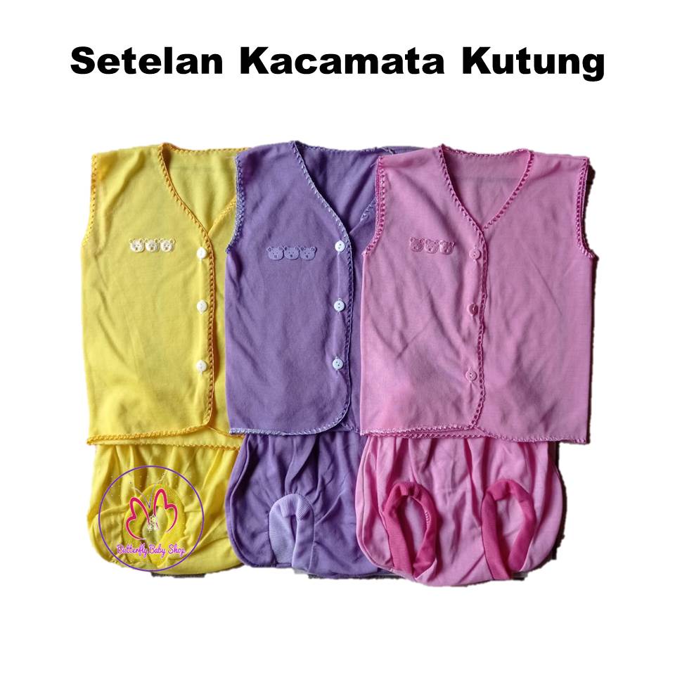 Baju Bayi Setelan Polos Variasi Beruang Kutung/Pendek/Panjang