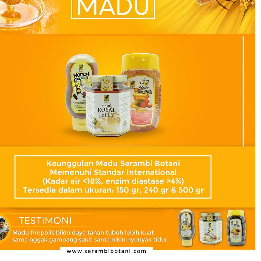 

Terbaik Madu Asli Murni Propolis 240gr Serambi Botani Standar Internasional serbuuu !