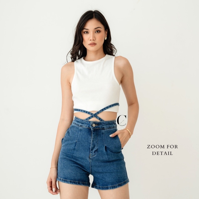 JOAN PANTS - DENIM SHORTS PREMIUM WANITA