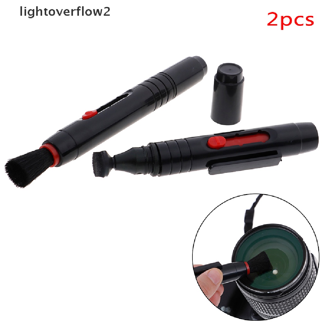 (lightoverflow2) 2pcs Pen Brush Pembersih Lensa Kamera Portable