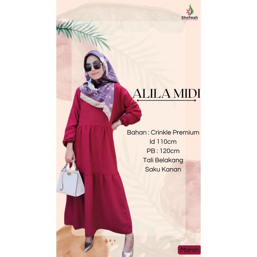Midi dress crinkle premium Alila Midi