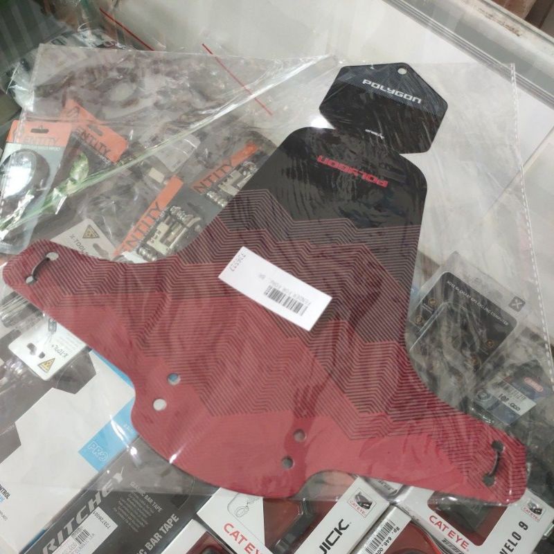 Mud Guard sepeda MTB Mudguard Fender Sepeda Fork Fender Polygon Red