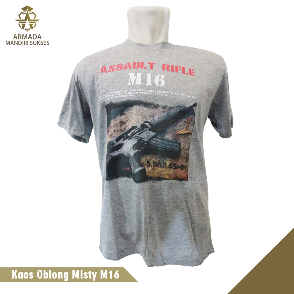 Kaos Misty Gambar M16 - Kaos Misty Sablon M16