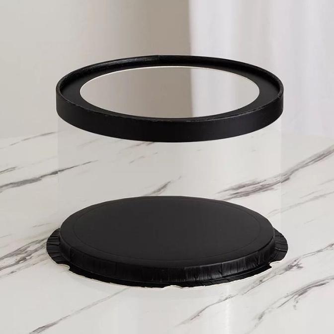 

KOTAK TRANSPARAN BULAT CAKE BOX MIKA ATAP TRANSPARAN DIAMETER 30 CM
